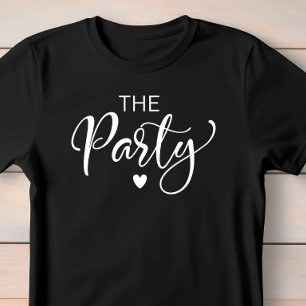 Cute White Script Bachelorette Party T Shirt
