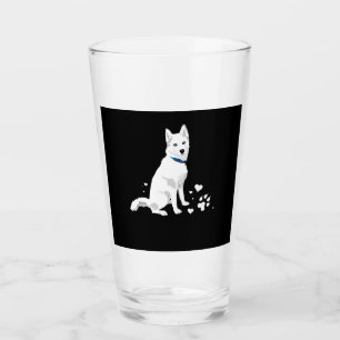 Cute White Siberian husky - Sweet White Snö Hund Glaskopp