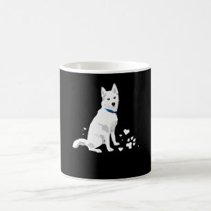 Cute White Siberian husky - Sweet White Snö Hund Kaffemugg