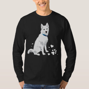 Cute White Siberian husky - Sweet White Snö Hund T Shirt