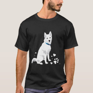 Cute White Siberian husky Sweet White Snö Hund T Shirt