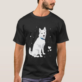 Cute White Siberian husky Sweet White Snö Hund T Shirt