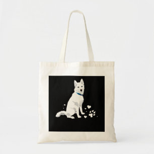 Cute White Siberian husky - Sweet White Snö Hund Tygkasse