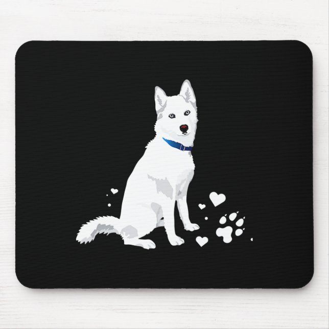 Cute White Siberian Husky Sweet White Snow Dog  Musmatta (Framsidan)