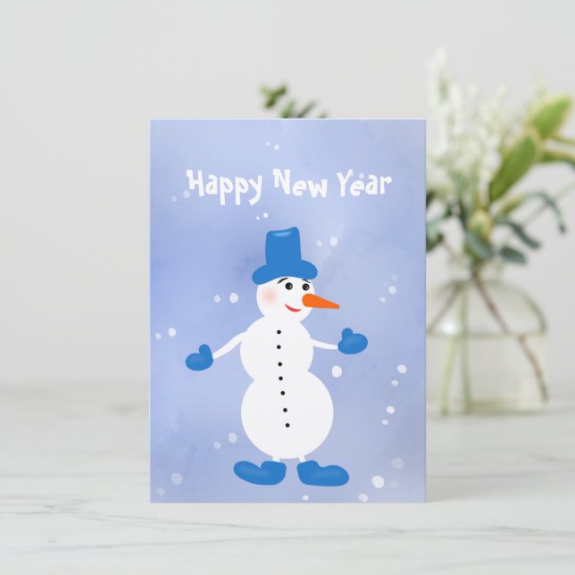 Cute white snögubbe (Stående Fram)