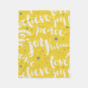 Cute White Text Design Fleecefilt