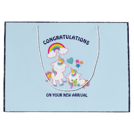 Cute White Unicorns Magic Mamma & Baby Gratulerar