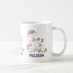 Cute White Unicorns Magic Mamma & Baby Kaffemugg