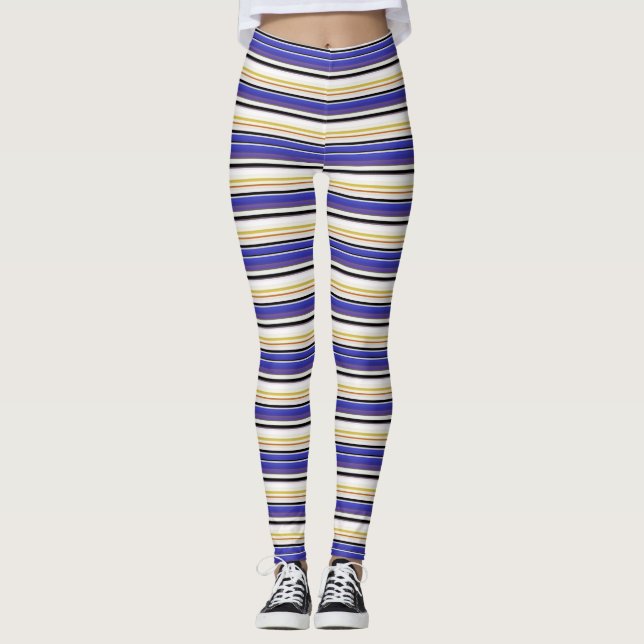 Cute white violet rand leggings (Framsida)