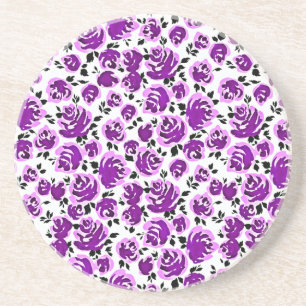 Cute white violet ro mönster underlägg