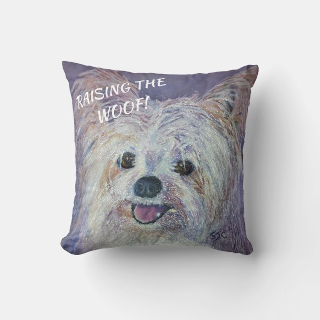 CUTE WHITE YORKIE MIX KUDDE (Framsida)