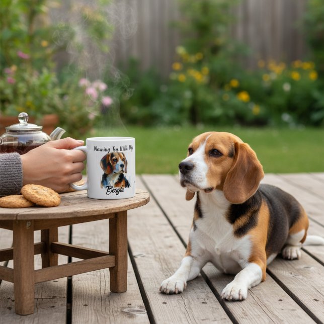 Cute / Whites Morges Tea Beagle Kaffemugg (Skapare uppladdad)