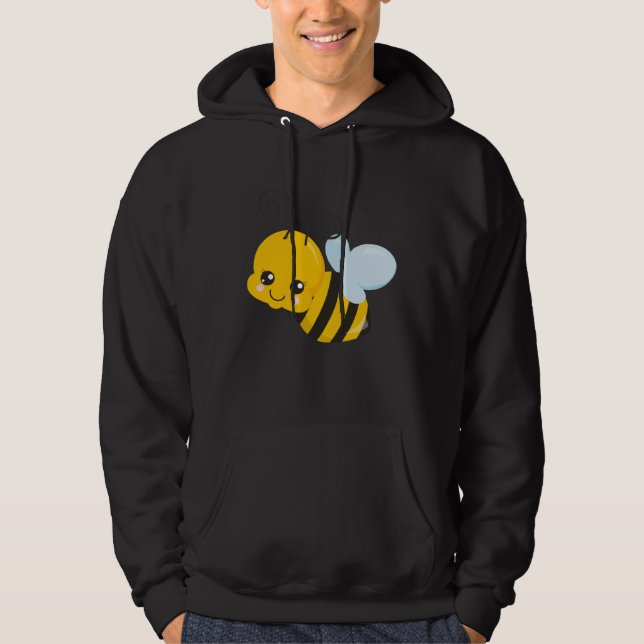 Cute Wholesome Bee Save the Bees Bumblebee Hoodie (Framsida)