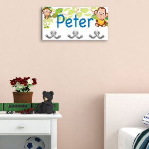 Cute Wide Eyed Monkey Children's Wall Jackar Hange