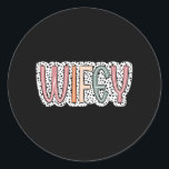 Cute Wifey Bride Bröllop Maka Women Runt Klistermärke<br><div class="desc">Cute Wifey Bride Bröllop Maka Women</div>