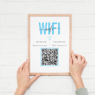 Cute WIFI-nätverkslösenord   QR-kod Poster