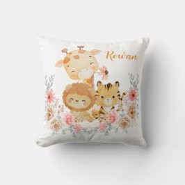 Cute Wild Animal Throw Pillow Kudde