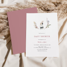 Cute WildblomBunny Dusty Ro Baby Shower