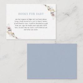 Cute Wildblomma Dusty Blue Bokar för Baby Tilläggskort