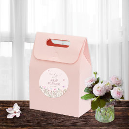 Cute Wildblomma Flicka Baby Shower Runt Klistermärke