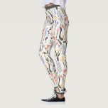 Cute wildblommor mönster leggings<br><div class="desc">Cute-blommor i ett sömlöst mönster med vit bakgrund.</div>