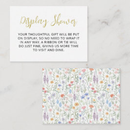 Cute Wildflower Pattern Enclosure Card Tilläggskort