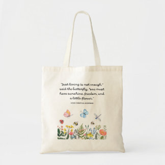 Cute WildFlowers Butterfly Hans Christian Andersso Tygkasse
