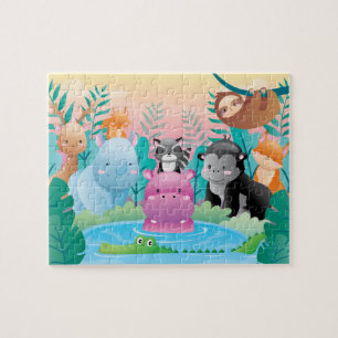 Cute Wildlife Animals Kids Puzzle Pussel