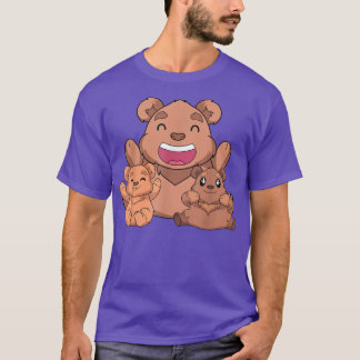 Cute Wildlife Bear Family Wildlife Animal Lover Gr T Shirt