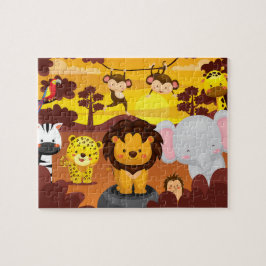 Cute Wildlife Jungle Animals Kids Puzzle Pussel