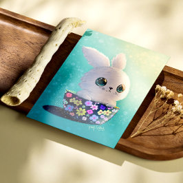 Cute Wildlife Of Spring Guardian: Bunny in Bloom Fototryck