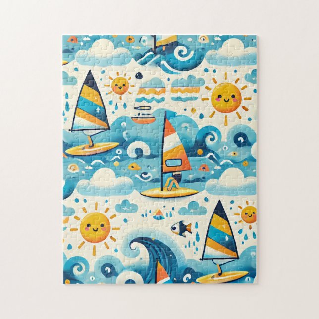 Cute Windsurfing Puzzle 🧩 Pussel (Vertikal)