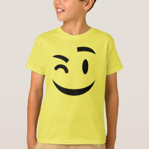 Cute winking emoji t shirt