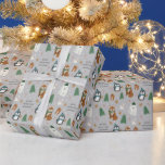 Cute Winter Animals Personlig jul Presentpapper<br><div class="desc">Den här söta inslagningen av pappra produkter är vinterdjur, med hatt och halsdukar - man hittar polar björnar, penguiner, rävar, ekorrar och kaniner. Snöflingor, polkagrisar, Julgranar och cookies för pepparkaksgubbe ger en roligt, en liten pekpenna. Den innehåller textmallar för Julhälsningar och namn. Enkel att anpassa för en unik gåva ge...</div>