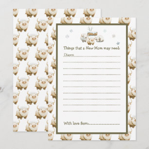 Cute Winter Arctic Cow Baby Shower Inbjudningar
