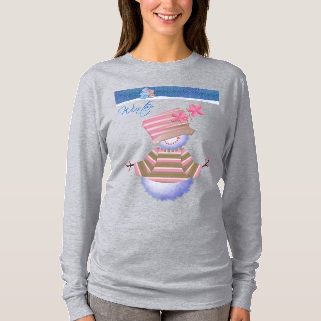 Cute Winter Blues T Shirt (Framsida)