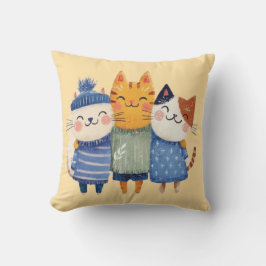 Cute Winter Cats Hugger Pillow - Mysigt gåva Kudde