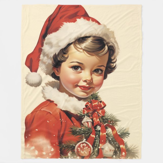 Cute Winter Classic jul Blanket Fleecefilt (Framsidan)