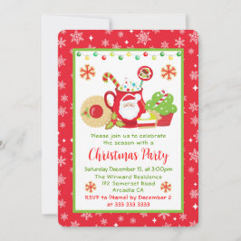 Cute Winter Cookies och Cocoa-julen Party Inbjudningar