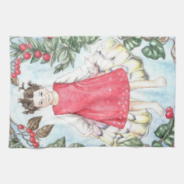 Cute Winter Fairy Kitchen Towel Kökshandduk