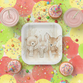 Cute Winter Forest Animals Kids' Christmas Fun Pap