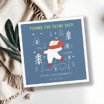 Cute Winter Forest Bear Ski alla åldrar Pappersservett<br><div class="desc">Om du behöver ytterligare anpassningar kan du kontakta mig på yellowfebstudio@gmail.com.</div>