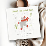 Cute Winter Forest Bear Ski alla åldrar Pappersservett<br><div class="desc">Om du behöver ytterligare anpassningar kan du kontakta mig på yellowfebstudio@gmail.com.</div>