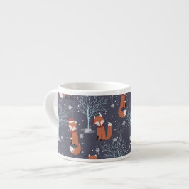 Cute Winter Fox Espressomugg