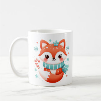 Cute Winter Fox Kaffemugg