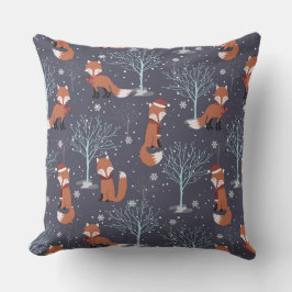 Cute Winter Fox Kudde