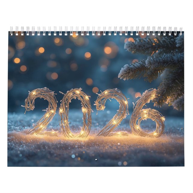 cute winter fox new year 2026 kalender (Omslag)