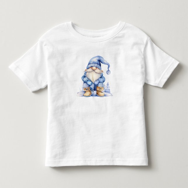 Cute Winter Gnome T Shirt (Framsida)