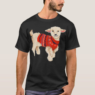 Cute Winter Goat i en sötare T Shirt