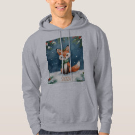 cute winter happy new year 2026 fox holiday hoodie
